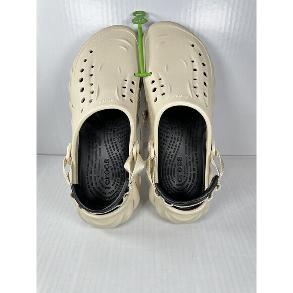 Size 11 Mens Crocs Echo Clog Bone/Black 207937-2YJ BRAND NEW - Picture 5 of 7